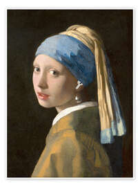 Wall art print Girl with a Pearl Earphone - Jan Vermeer