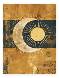 Wall art print Sun and Moon - DejaReve