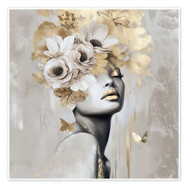 Wall art print Mariposa Gold - Bella Eve