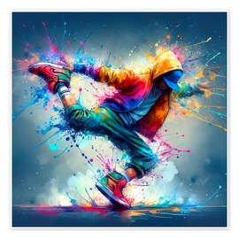 Wall art print Breakdance style II - nobelart