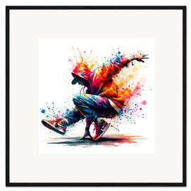 Framed art print Breakdance style - nobelart