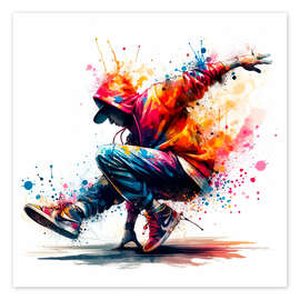 Wall art print Breakdance style - nobelart