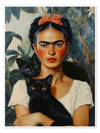 Wall art print Frida and cats - Dikhotomy