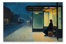 Poster Bus Stop in Hopper Town