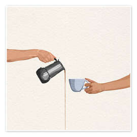 Wall art print Spilled Coffee - Giselle Dekel