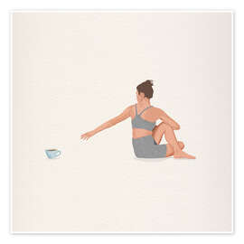 Wall art print Monday Morning Stretch - Giselle Dekel