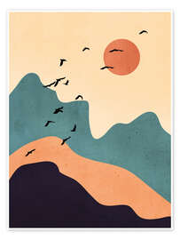 Wall art print Minimal Abstract Landscape I - ThingDesign