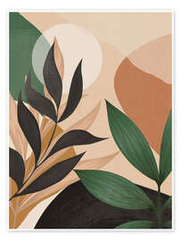 Wall art print Abstract Tropical Leaves II - ThingDesign