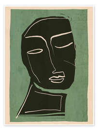 Wall art print Abstract Face V - ThingDesign