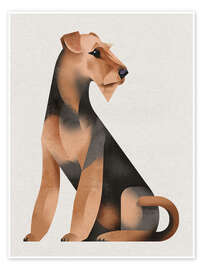 Wall art print Airedale Terrier - Dieter Braun