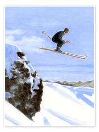 Wall art print Skier in air - Sarah Morrissette