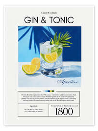 Poster Classic Cocktails: Gin and Tonic - Felipe Hora