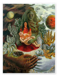 Wall art print The Love Embrace of the Universe, the Earth, Myself, Diego, and Señor Xolotl, 1949 - Frida Kahlo