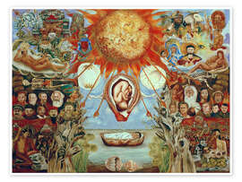 Wall art print Moses or The Core of Creation, 1945 I - Frida Kahlo