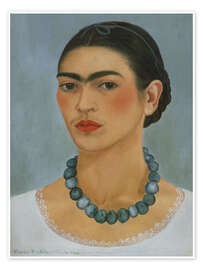 Wall art print Self-Portrait with Necklace, 1933 - Frida Kahlo