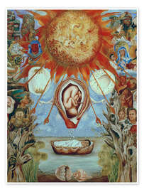 Wall art print Moses or The Core of Creation, 1945 II - Frida Kahlo