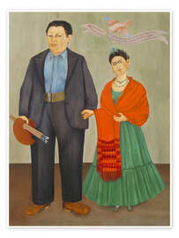 Wall art print Frieda and Diego Rivera, 1931 - Frida Kahlo