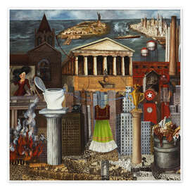 Wall art print My Dress Hangs Here, 19338 - Frida Kahlo