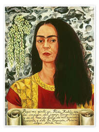 Wall art print Self-Portrait With Loose Hair, 1947 - Frida Kahlo