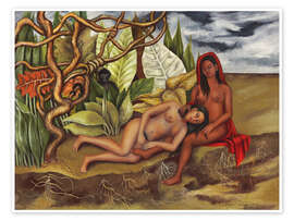 Wall art print The Land Itself or Two Naked in the Jungle, 1939 - Frida Kahlo