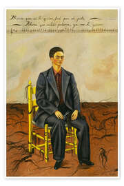 Wall art print Self-portrait with cropped hair, 1940 - Frida Kahlo