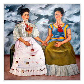 Wall art print The Two Fridas, 1939 - Frida Kahlo
