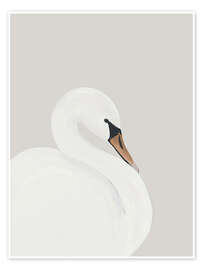 Wall art print White Swan - ThingDesign
