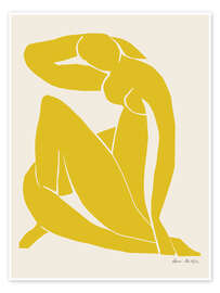 Wall art print Yellow Nude - Henri Matisse