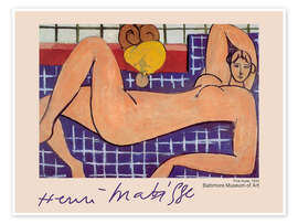 Wall art print Pink Nude, 1935 - Henri Matisse
