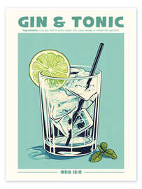 Poster Gin and Tonic, India 1810 - TAlex