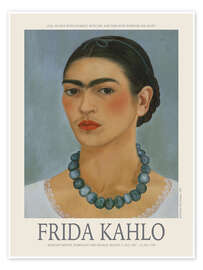 Wall art print Self-Portrait with Necklace, 1933 II - Frida Kahlo