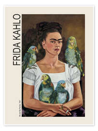 Wall art print Me and My Parrots, 1941 II - Frida Kahlo