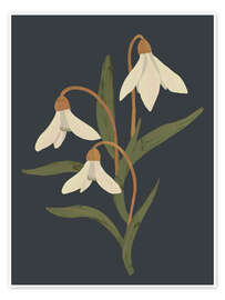 Wall art print Snowdrops - ThingDesign