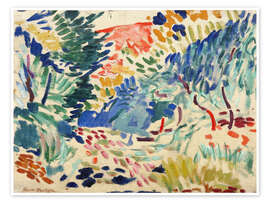 Wall art print Landscape near Collioure, 1905 - Henri Matisse