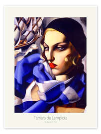 Wall art print The Blue Scarf, 1930 - Tamara de Lempicka
