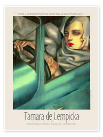 Wall art print Autoportrait, Quote, 1929 - Tamara de Lempicka