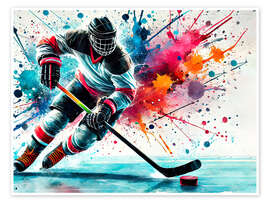 Wall art print Ice hockey player I - nobelart
