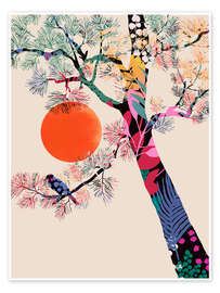 Wall art print Japanese Summer - CatsAndDotz