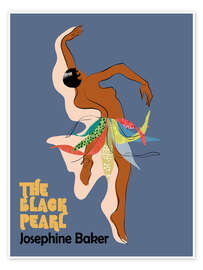 Wall art print The Black Pearl - Josephine Baker - CatsAndDotz