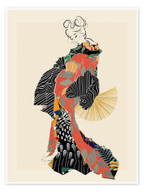 Wall art print Geisha - CatsAndDotz
