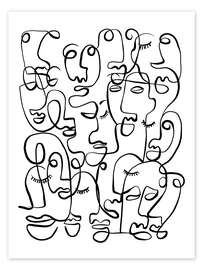 Wall art print Collective Portraits - CatsAndDotz