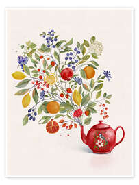 Wall art print Fruit Symphony - CatsAndDotz