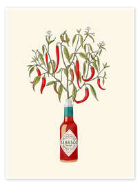 Wall art print Hot Tree - CatsAndDotz