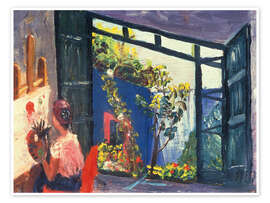 Wall art print Frida in her garden - Frida Kahlo