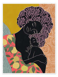 Wall art print Klimt, Mother and Daughter - CatsAndDotz