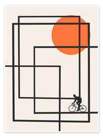 Wall art print Sunlit Voyage - CatsAndDotz