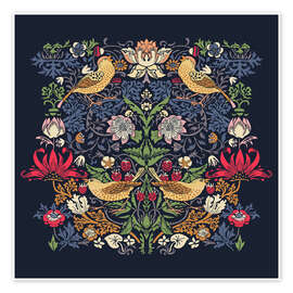 Wall art print The Strawberry Thief - CatsAndDotz