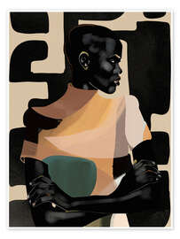 Wall art print Boho Girl Portrait - ThingDesign