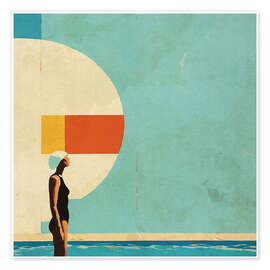 Wall art print Mid Century Pool - Layla Oz
