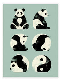 Wall art print Yin Yang Panda - Dieter Braun